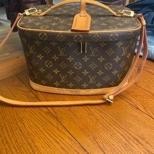 Authentic LOUIS VUITTON Monogram ２Way Vanity Case M47280